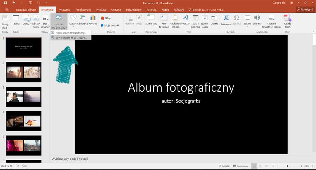 Jak zrobić album fotograficzny w PowerPoint: 7 prostych kroków
